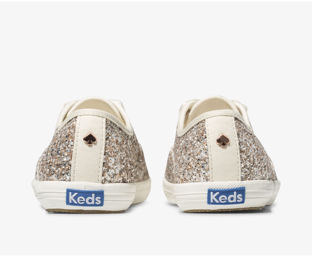 Keds Sneaker Damen Rosa Gold - Kate Spade New York Champion Glitter - VEJ-163240